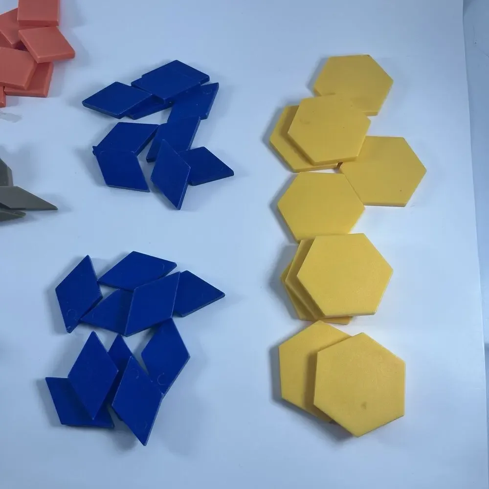 Pattern Blocks Set 93pc Educational Math Shapes Kids Learning Toy - Picture 5 of 10